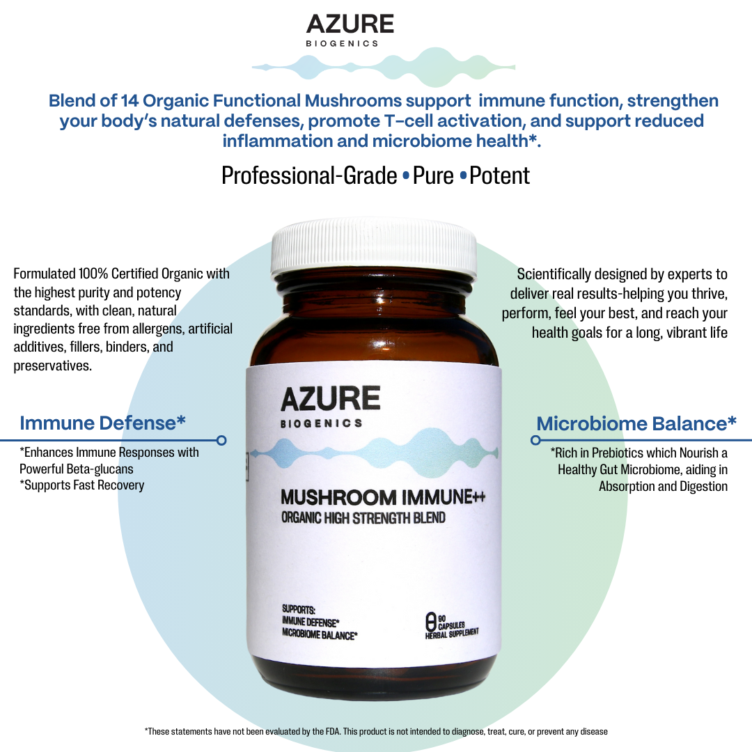 Mushroom Immune+ 14 Mighty Organic Mushroom Blend - Immune and Microbiome Support*