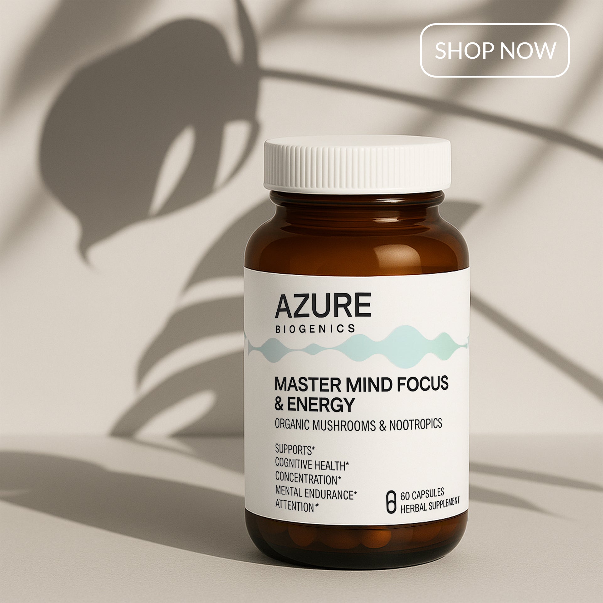 Master Mind Focus & Energy Formula - Organic Mushroom and Nootropics- Lion’s Mane, Cordyceps, Ginkgo & Rhodiola