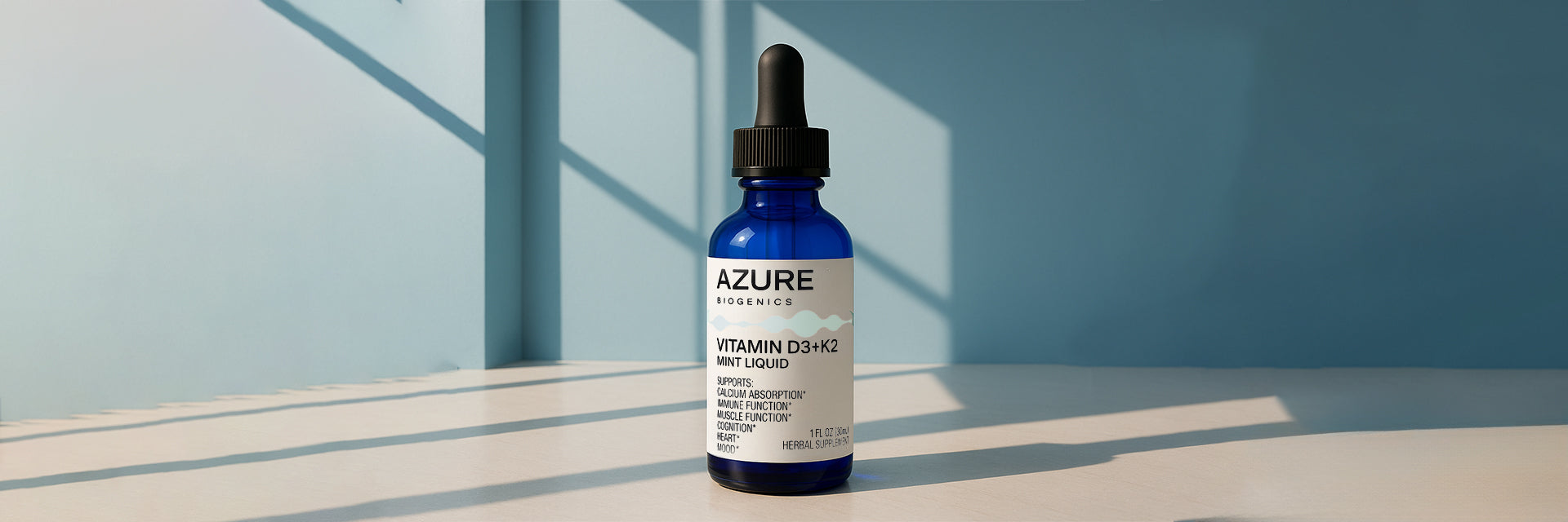 D3+K2 Liquid Mint Drops-High Potency D3 2500 IU, K2 (MK7)- Bioavailable - Supports Bone, Immune, Muscle Function, Cognition, Heart & Mood*